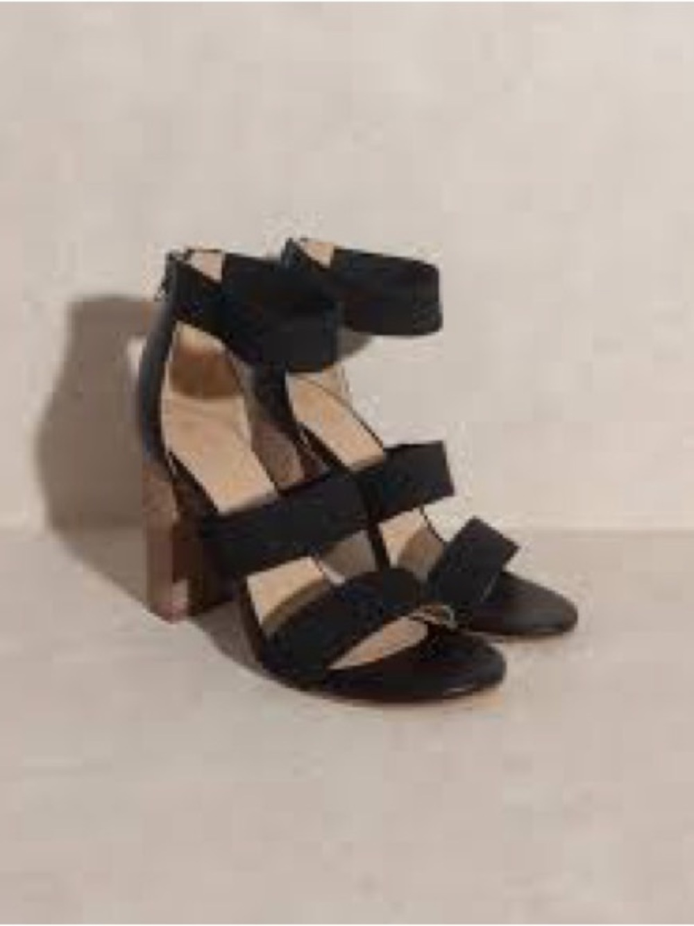Oasis Society Black Strappy Heels- Size 8